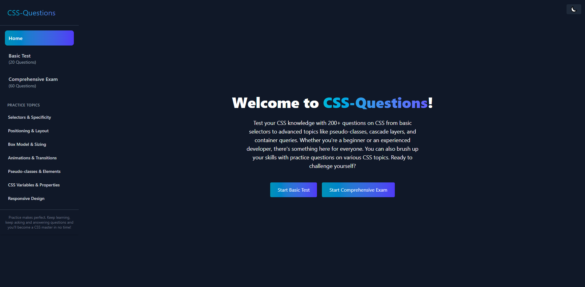 CSS-Questions old look